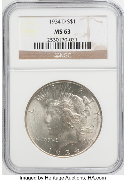 1934-D $1  MS thumbnail 5