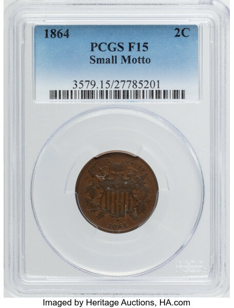 1864 2c Small Motto, FS-401 MS BN thumbnail 4