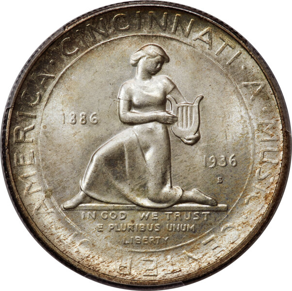 1936-S 50c Cincinnati Music Center MS67 thumbnail 2