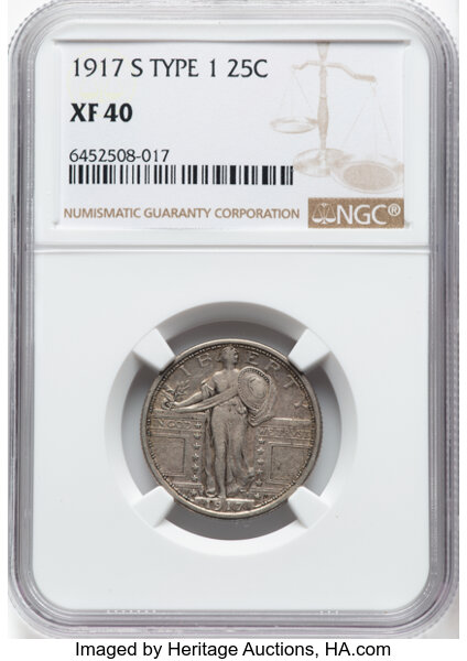 1917-S 25c Type 1 MS thumbnail 3