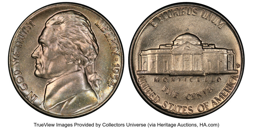 1954-D 5c MS FS thumbnail 2