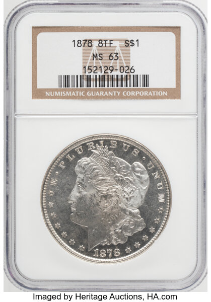 1878 8TF $1  Notched 7, VAM-10 MS thumbnail 2