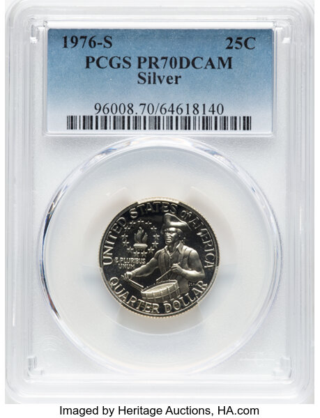 1976-S 25c Silver PR DCAM thumbnail 5