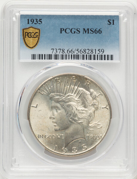 1935 $1 MS66 thumbnail 2