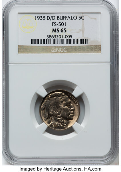 1938-D/D 5c Buffalo MS thumbnail 5