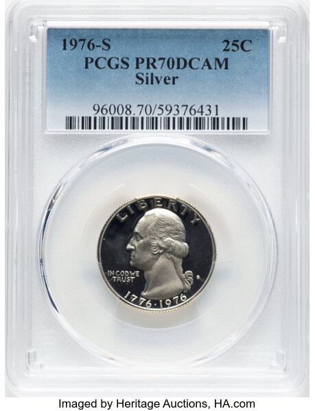 1976-S 25c Silver PR DCAM thumbnail 6