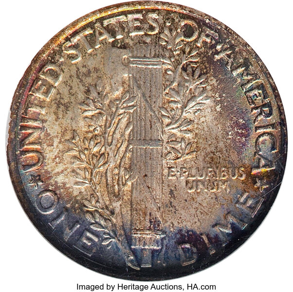 Mercury Dime 10c 1916-1945 [Type] MS69 thumbnail 2