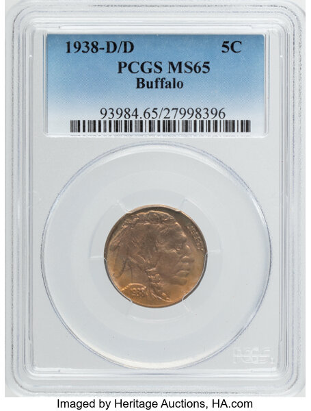1938-D/D 5c Buffalo MS thumbnail 6
