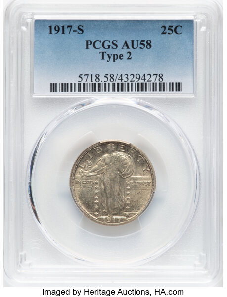 1917-S 25c Type 2 MS thumbnail 2