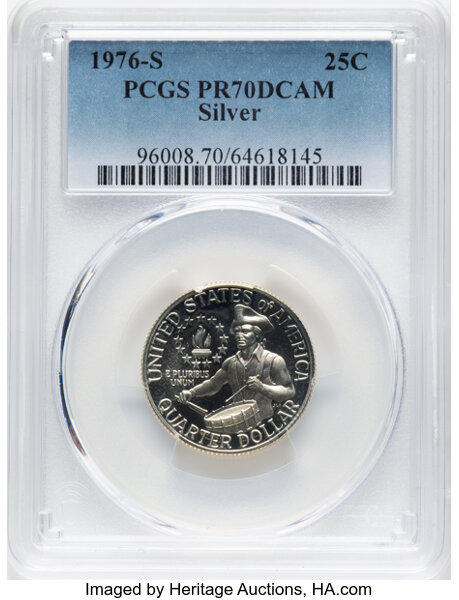 1976-S 25c Silver PR DCAM thumbnail 7