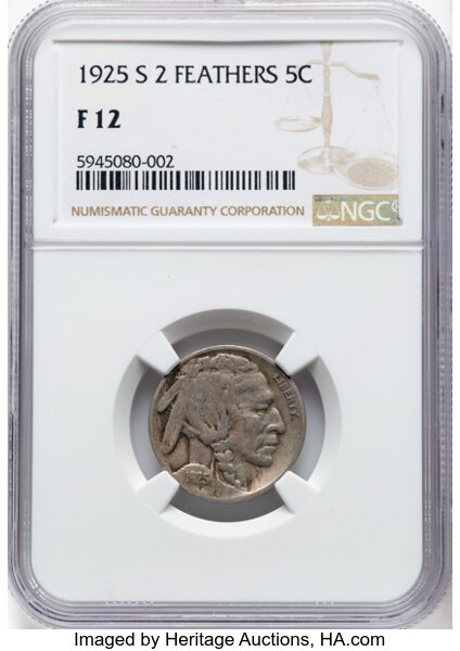 1925-S 5c 2 Feathers, FS-401 MS thumbnail 2