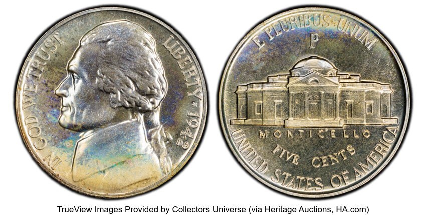 1942-P 5c Type 2, Silver PR thumbnail 6