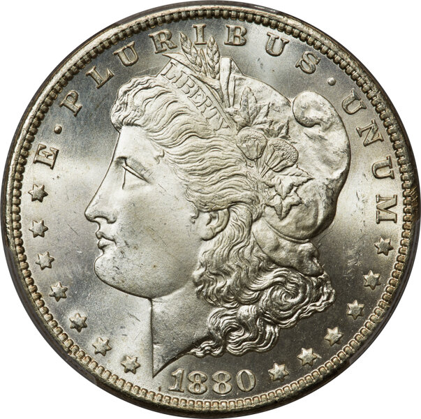 1880-CC $1  Reverse of 1878, 8/7, VAM-7  MS thumbnail 3