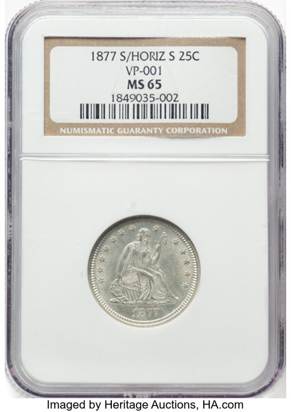 1877-S/S 25c S over Horizontal S, FS-501 MS thumbnail 2