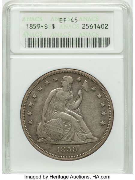 1859-S $1  MS thumbnail 3