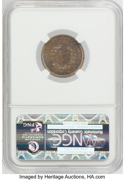 1896 5c AU55 thumbnail 4