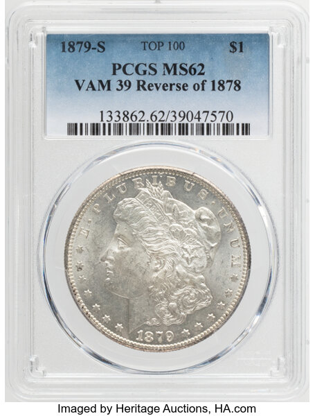 1879-S $1  Reverse of 1878, VAM-39 MS thumbnail 3