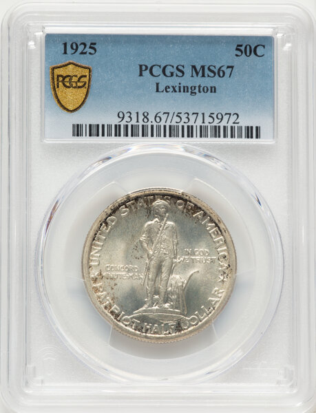 1925 50c Lexington-Concord MS67 thumbnail 2