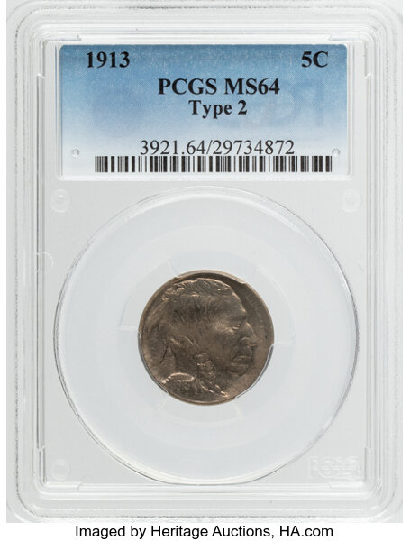 1913 5c Buffalo, Type 2 MS thumbnail 7