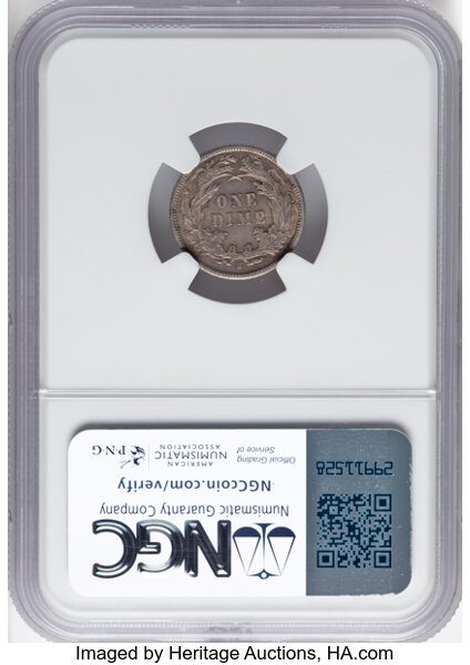 1891-S 10c MS62 thumbnail 2