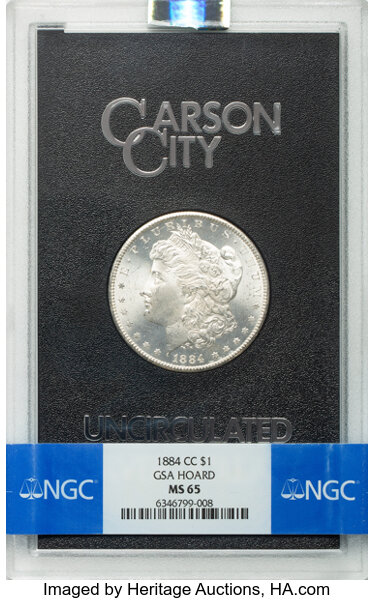 1884-CC $1  GSA Hoard, Hard package MS65 thumbnail 3