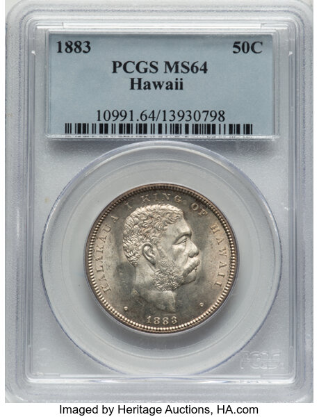 1883 50c Hawaii MS thumbnail 5