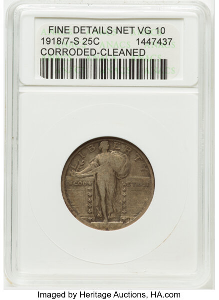 1918/7-S 25c Overdate, FS-101 MS thumbnail 2