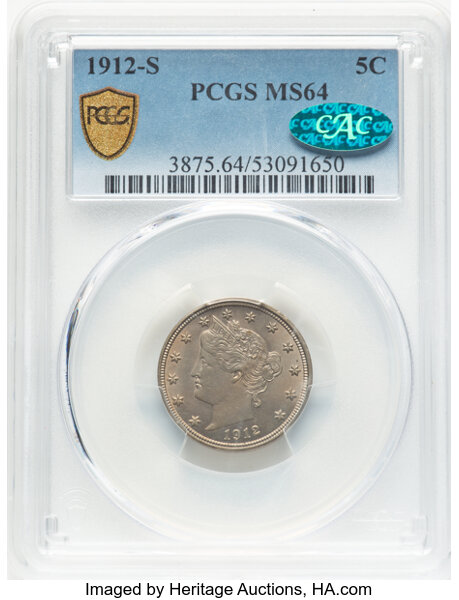 1912-S 5c AU55 thumbnail 16