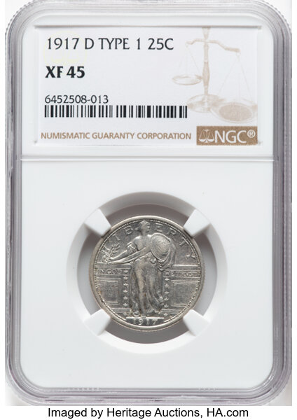 1917-D 25c Type 1 MS thumbnail 3