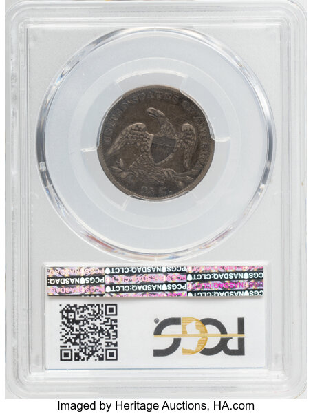 1838 25c Capped Bust, B-1 MS thumbnail 9