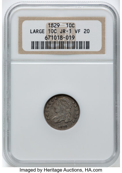 1829 10c Extra Large 10C, JR-1, FS-902 MS thumbnail 2