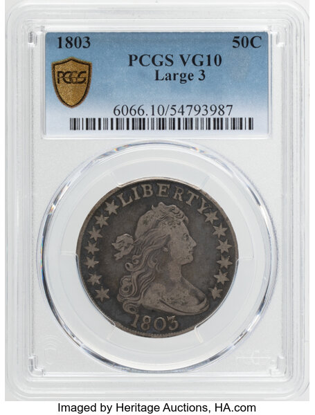 1803 50c Large 3, 12 Arrows, O-101 MS thumbnail 13