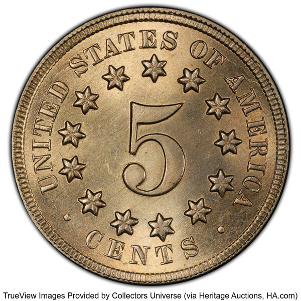 1868 5c MS66 thumbnail 2