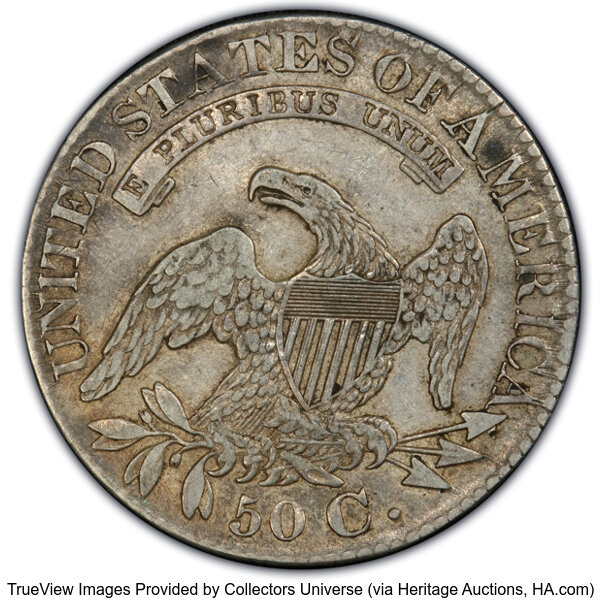 1828 50c Square Base 2, Small 8s, Large Letters, O-120 MS thumbnail 9