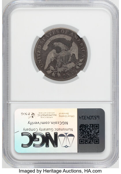 1824/2 25c Overdate, B-1 MS thumbnail 6