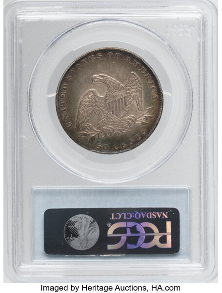 1837 50c Reeded Edge AU53 thumbnail 2