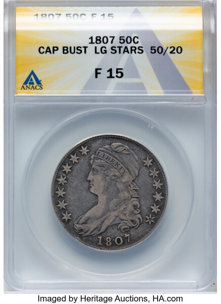 1807 50c Capped Bust, 50/20, O-112 MS thumbnail 5