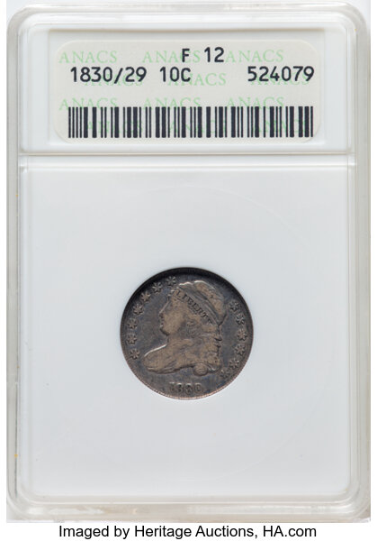 1830/29 10c Overdate, JR-5, FS-301 MS thumbnail 2