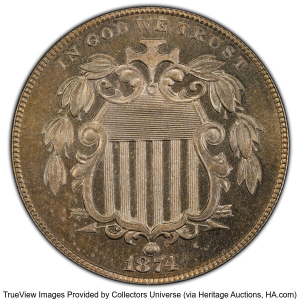 1874 5c PR65 thumbnail 7