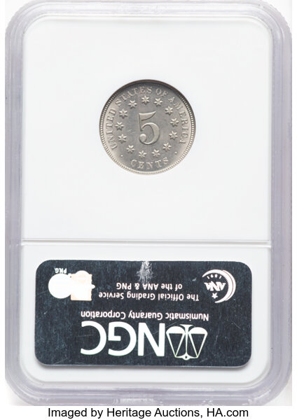 Shield Nickel 5c No Rays, 1867-1883 [Type] MS65 thumbnail 2