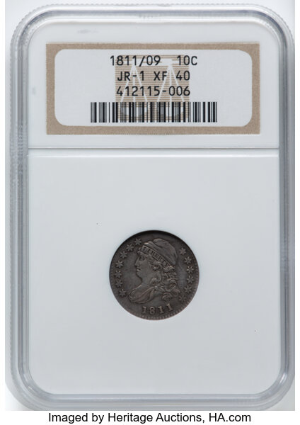 1811/09 10c Overdate, JR-1 MS thumbnail 3