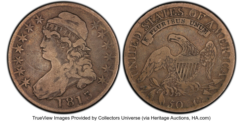 1813 50c 50C/UNI, O-101a MS thumbnail 2