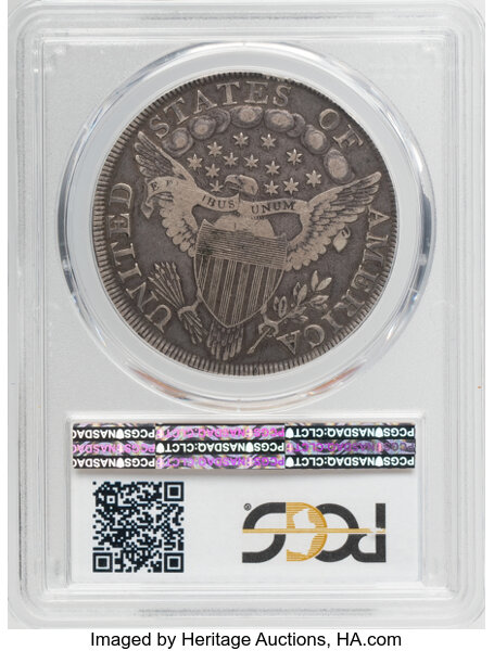 1798 $1  Large Eagle, Pointed 9, Close Date, B-30, BB-116 MS thumbnail 3