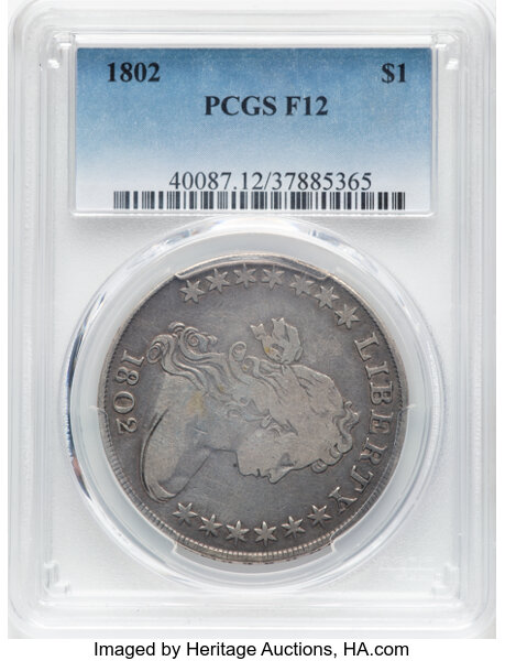 1802 $1  Narrow Date, B-6, BB-241 MS thumbnail 2