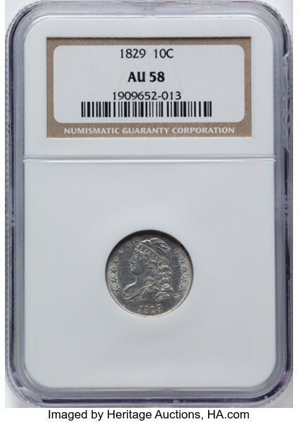 1829 10c Small 10C, JR-7 MS thumbnail 2