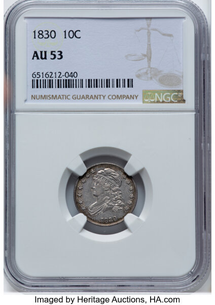 1830 10c Medium 10C, JR-7 MS thumbnail 2