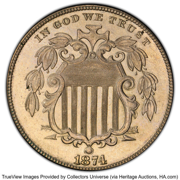 1874 5c XF40 thumbnail 18