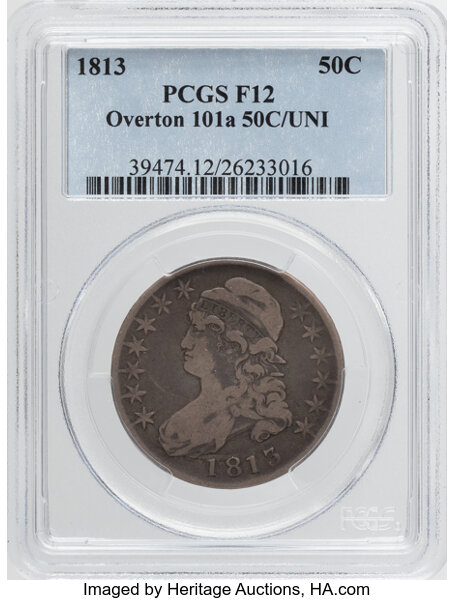 1813 50c 50C/UNI, O-101a MS thumbnail 6