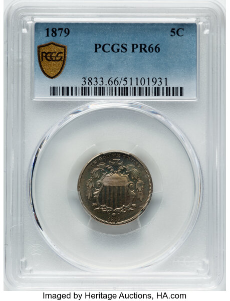 1879 5c PR66 thumbnail 2