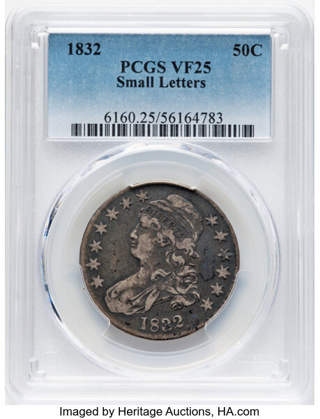 1832 50c Small Letters, O-107 MS thumbnail 2